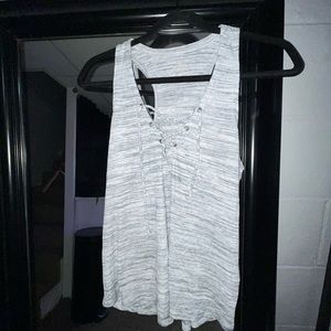 ❤️5 for $25❤️Lace Front Ribbed Tank